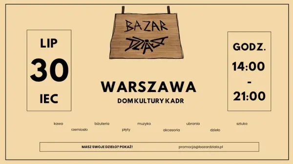 BAZAR DZIAŁA, koncert Kuba Knap WARSZAWA (Dom Kultury KADR) 