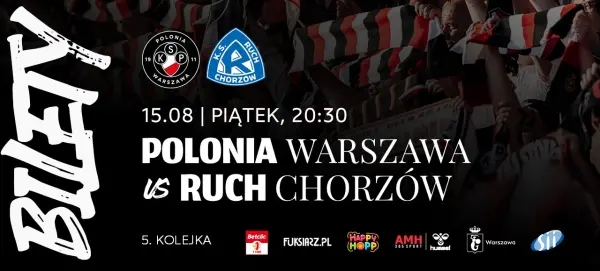 Mecz Polonii Warszawa z Ruchem Chorzów