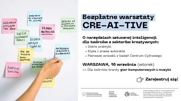 Warsztaty CRE-AI-TIVE: dla twórców branży gier wideo i muzyki