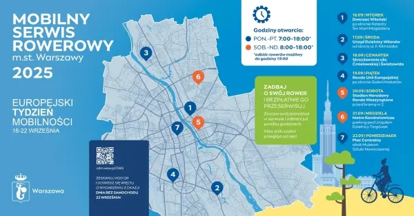 Przeserwisuj swój rower - bezpłatnie! | Mobilny Serwis Rowerowy m.st. Warszawy 2025