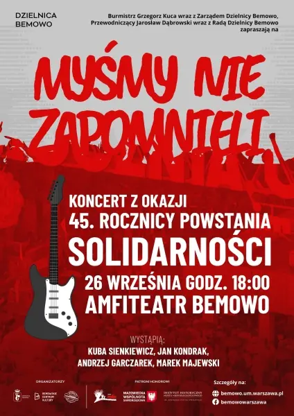 Myśmy nie zapomnieli | Koncert z okazji 45 rocznicy powstania Solidarności