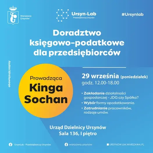 Indywidualne konsultacje księgowo-podatkowe z doradcą Kingą Sochan