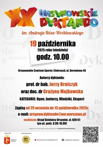 XX Ursynowskie Dyktando im. Andrzeja Ibisa-Wróblewskiego