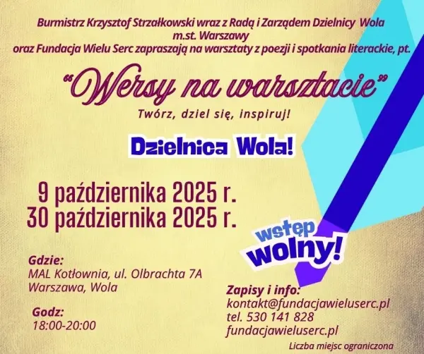 Wersy na warsztacie - warsztaty z poezji i spotkania literackie