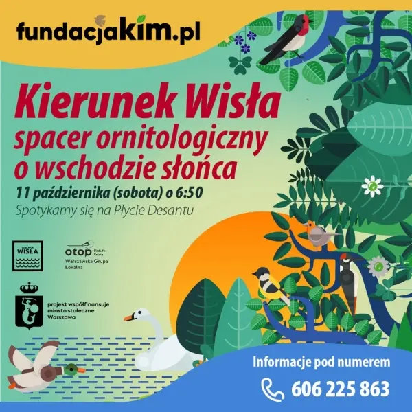 Spacer ornitologiczny o wschodzie słońca