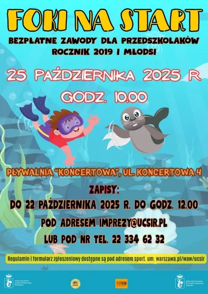 „FOKI NA START” – Zawody pływackie dla przedszkolaków
