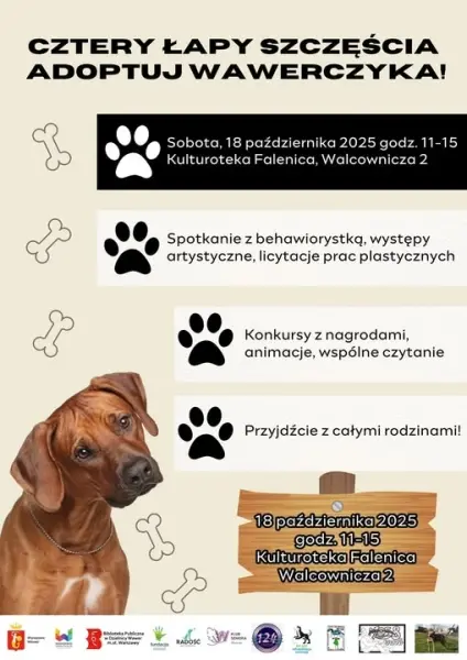 Cztery Łapy Szczęścia - adoptuj wawerczyka!