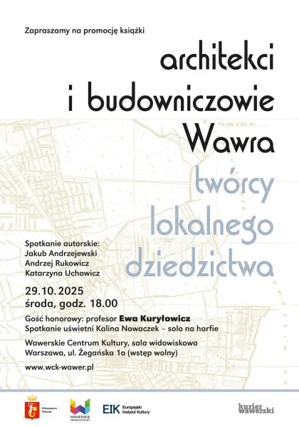 Architekci i budowniczowie Wawra, twórcy lokalnego dziedzictwa | Spotkanie autorskie