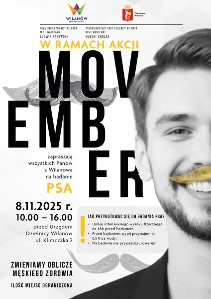 Movember | bezpłatne badania poziomu PSA