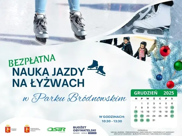 Bezpłatna nauka jazdy na łyżwach w Parku Bródnowskim