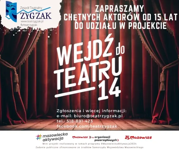 Warsztaty teatralne dla chętnych spróbować sił na scenie