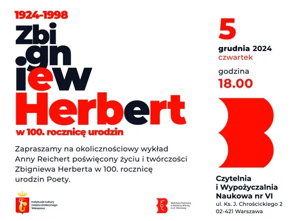 Zbigniew Herbert – 100. rocznica urodzin