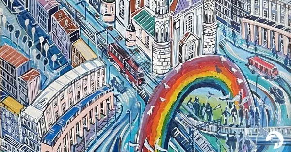 "Tęczowy zawrót głowy" z cyklu "Reinterpretacje świata sztuki"