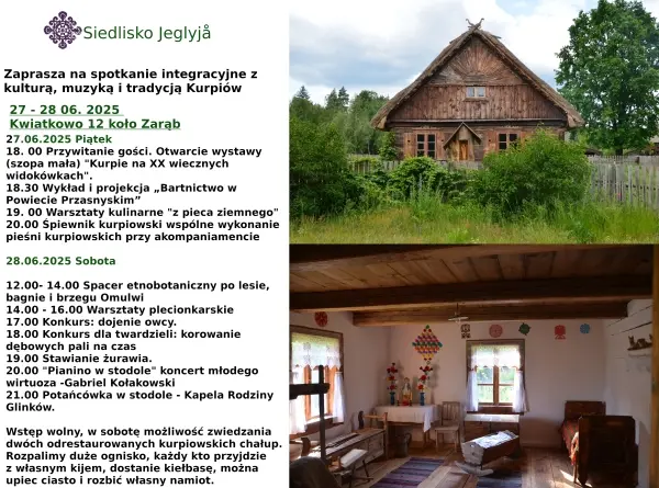 Spotkanie integracyjne z muzyką, rękodzielem, kuchnią i tradycją Kurpi. 