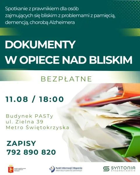 Dokumenty w opiece nad bliskim z demencją - spotkanie z prawnikiem