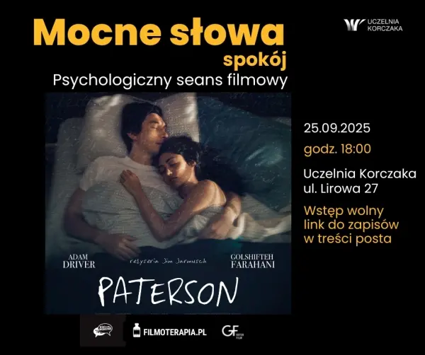 Mocne Słowa #2 - Spokój psychologiczny - pokaz filmowy "Paterson"