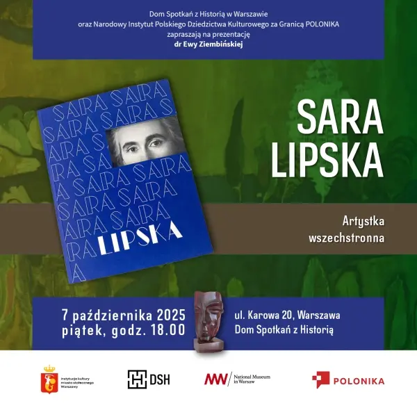Spotkanie z autorką książki - Sara Lipska. Artystka wszechstronna 