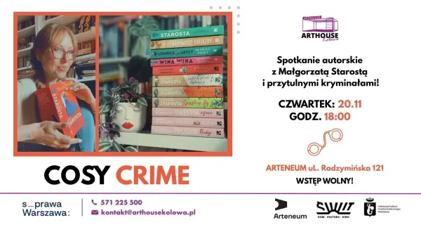 COSY CRIME. Spotkanie autorskie z Małgorzatą Starostą i przytulnymi kryminałami!