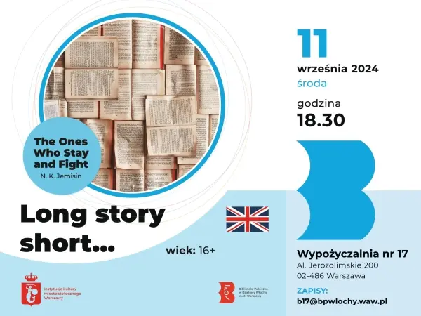 Long Story Short... czyli dyskusje na temat krótkich tekstów literackich w j. angielskim | Short Story Book Club in English