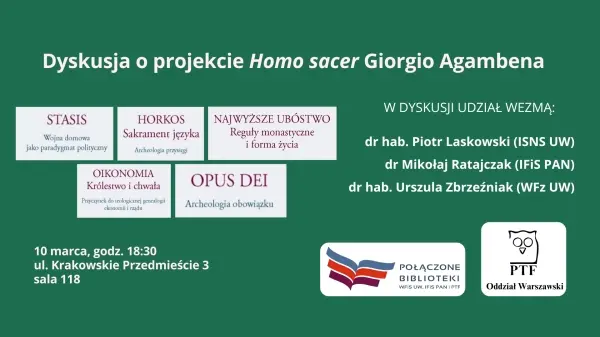 Dyskusja o projekcie «Homo sacer» Giorgio Agambena