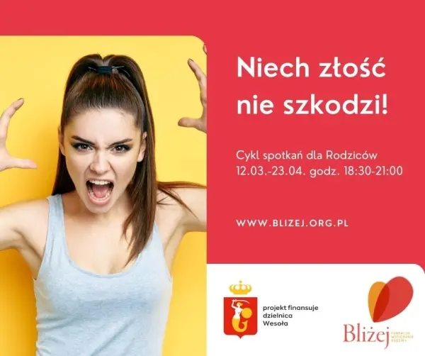Niech złość nie szkodzi! - cykl spotkań