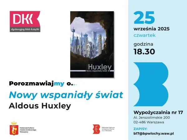 Dyskusyjny Klub Książki - "Nowy wspaniały świat" Aldous Huxley