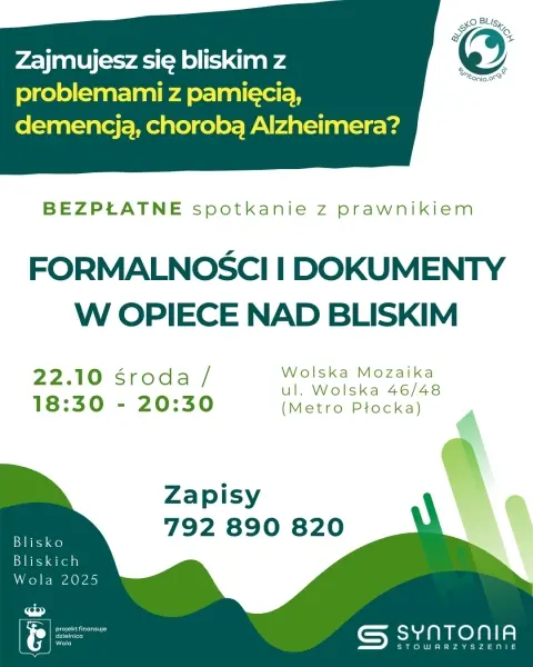 Dokumenty w opiece nad bliskim z demencją - spotkanie z prawnikiem