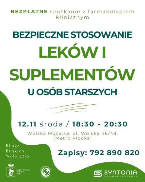 BEZPIECZNE STOSOWANIE LEKÓW I SUPLEMENTÓW U OSÓB STARSZYCH