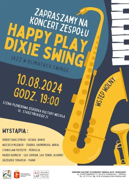 Koncert plenerowy zespołu Happy Play Dixie Swing
