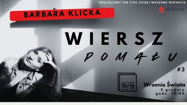 Wiersz pomału - zaprasza Barbara Klicka - spotkanie 3