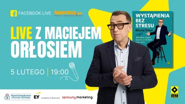 Wystąpienia bez stresu – LIVE z okazji premiery książki Macieja Orłosia