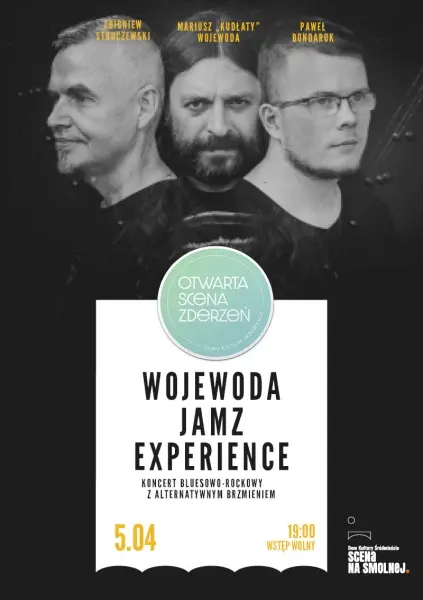 OTWARTA SCENA ZDERZEŃ • Wojewoda JAMZ Experience • Koncert bluesowo-rockowy z alternatywnym brzmieniem