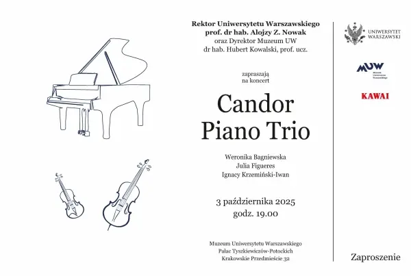 Koncert Candor Piano Trio w Muzeum UW