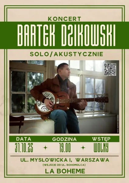 Koncert - Bartek Dzikowski - "Cień" solo, akustycznie