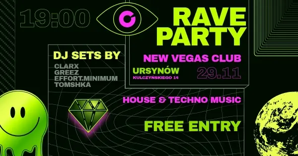 New Vegas House & Techno Takeover | Rave Party na Ursynowie
