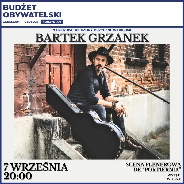 Plenerowe wieczory muzyczne w Ursusie. Bartek Grzanek z zespołem