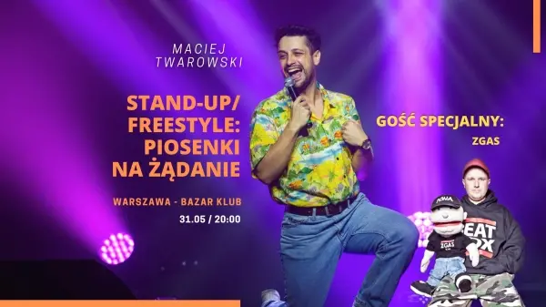 (Darmowy) Stand-up w Warszawie: "Piosenki na żądanie" | Maciej Twarowski feat. Zgas