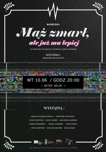 Spektakl teatru Rubus - Mąż zmarł, ale już mu lepiej 