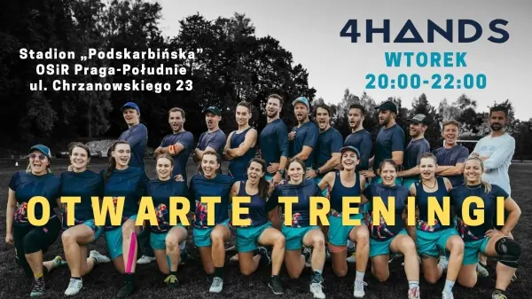 Otwarte treningi ultimate frisbee z 4hands Warszawa