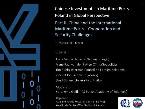 Part II. Webinar: China and the International Maritime Ports – Cooperation and Security Challenges