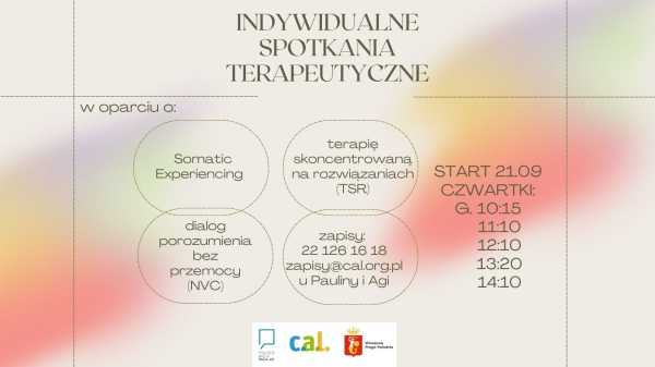 Sesje terapeutyczne w nurcie  Somatic Experiencing i TSR
