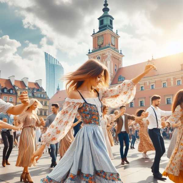 Polonaise dance at Castle Square