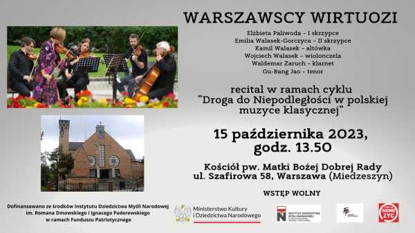 Koncert muzyki klasycznej w wykonaniu Warszawskich Wirtuozów 