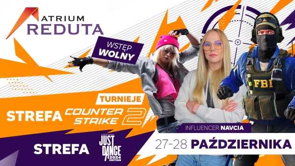 Gamingowe rozgrywki w Atrium Reduta! Wkrocz do świata akcji Counter Strike i zaszalej na parkiecie Just Dance!