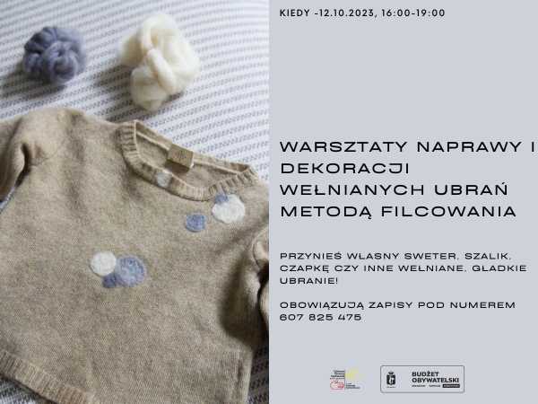 Warsztaty - drugie życie ubrań 