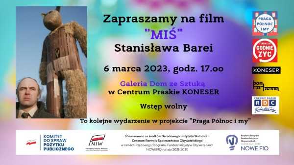 Pokaz filmu "MIŚ" Stanisława Barei w Domu Ze Sztuką