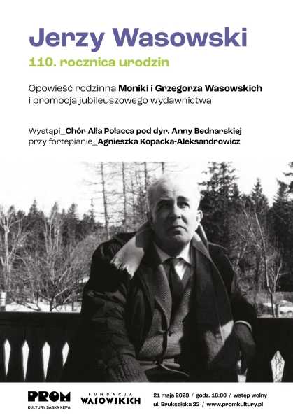 Jerzy Wasowski – 110. rocznica urodzin