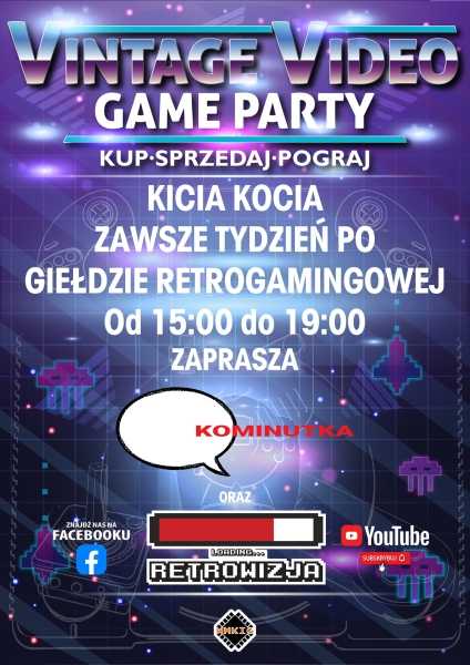 Vintage Video Game Party - Kup, Sprzedaj, Pograj