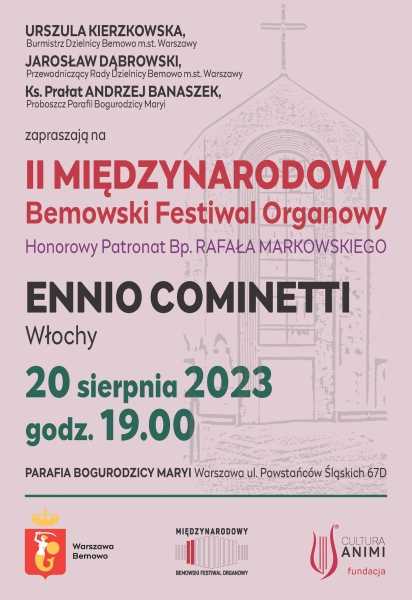 II Międzynarodowy Bemowski Festiwal Organowy | Ennio Cominetti