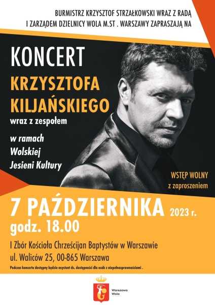 Koncert Krzysztofa Kiljańskiego wraz z zespołem